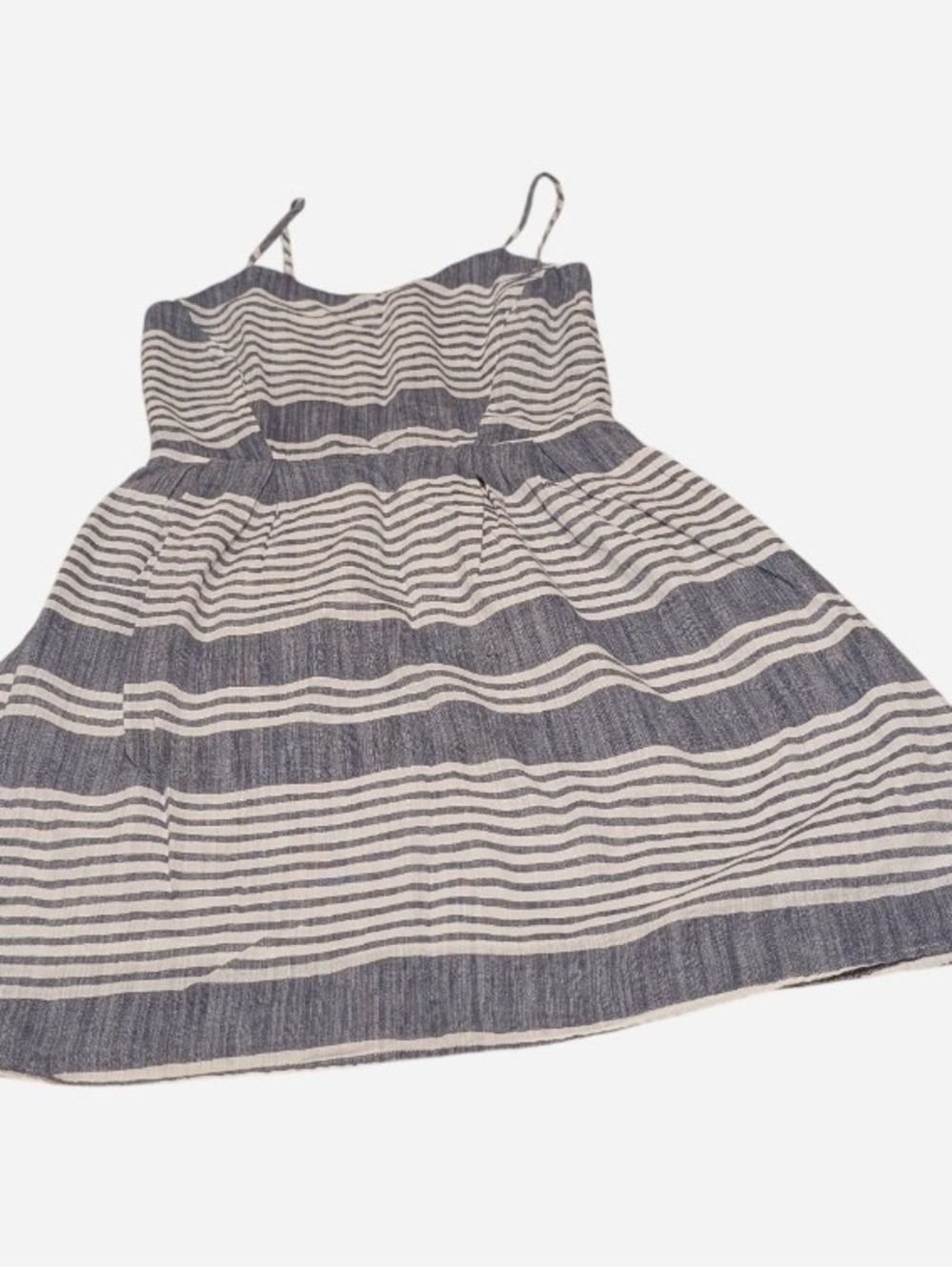 Pre-owned Old Navy Blue and White Striped Spaghetti-Strap Dress